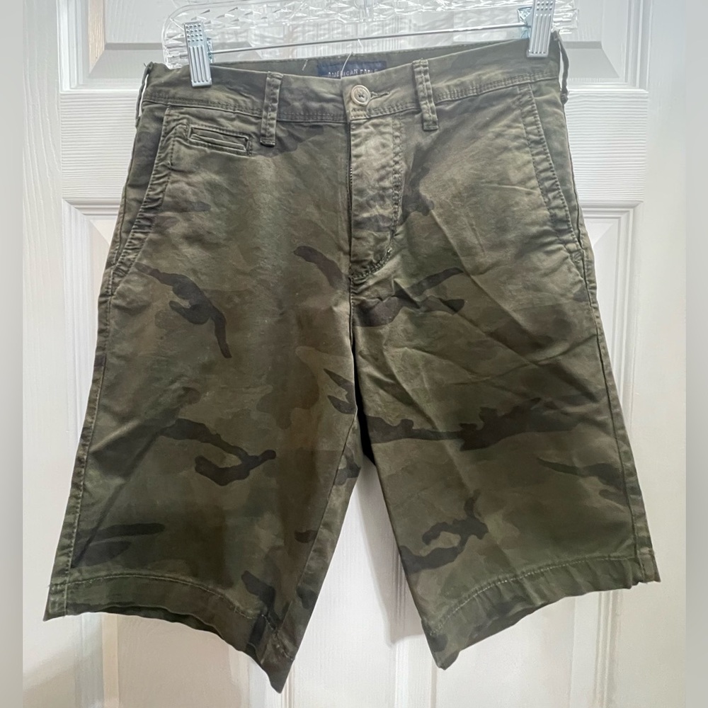 American Eagle Twill Camo Shorts